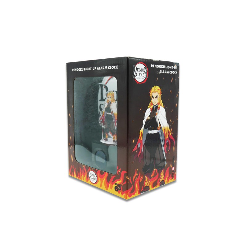 TEKNOFUN 811753 Demon Slayer Rengoku Kyojuro Light Alarm Clock, Black