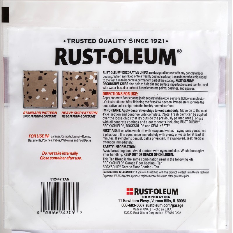 Rust-Oleum 312447 Decorative Color Chips, 1 Pound (Pack of 1),
