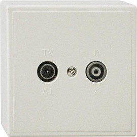 REV Ritter 0500440551 Standard UP/AP Antenna-Socket TV/RF White