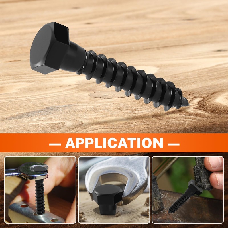 MewuDecor 3/8" x 1-1/2" Hex Head Lag Screws Bolts, External