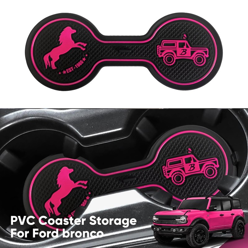 LSAUTO Car Cup Holder Coaster Compatible with Ford Bronco Offroad