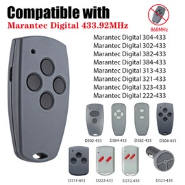 pepape Garage Door Remote Gate Opener Transmitter Compatible with MARANTEC Digital 304 302 382 384 313 222 131 433MHz, 2 Pack