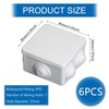 PIWOSGOL Pack of 6 Surface-Mounted Junction Boxes, Waterproof Junction Box