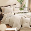 Monbix Queen Comforter Set - 7 Pieces Birch Marble Pattern