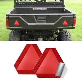 Wedcool 2PCS Car Safety Sticker Decal, Vinyl Decal Slow Moving Vehicle Triangle Sticker, Engineering Grade Triangle Sign Reflector, 7"x8" Reflective Sticker Universal for Golf Cart, UTV