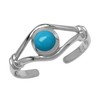 Silvershake Genuine American Turquoise 925 Sterling Silver Toe or Knuckle