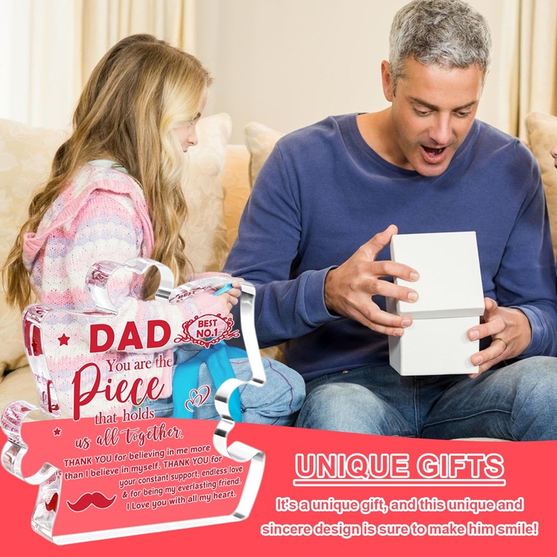 Dad Gifts from Kids - Acrylic Plaque Desk Decor for