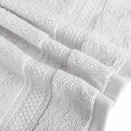 A1 Home Collections Bath Towel 500 GSM Duet Technology 100% Ring Spun Cotton Quick Dry & Highly Absorbent Towels, Zero Twist, Low Lint, Ultra Soft (Bright White, Hand Towel (16x28) Pack of 6)