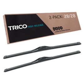 TRICO Solutions™ High Mileage 28 Inch Pack of 2 High Performance Automotive Replacement Windshield Wiper Blade for Select Ford and Aston Martin Models (56-28281)