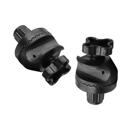 2 Pack Plastic Garden Swing Fittings Outdoor Swing Frame Accessories Swing Chair Canopy Bracket Replacement Parts Black (Three-Piece Suit)