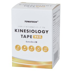 キネシオロジーテープ PRO 5cm×5m 2巻 むれにくい かぶれにくい はがれにくい 筋肉関節サポート 撥水加工 50mm テーピングテープ