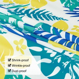 Arquiel Watercolor Tropical Palm Leaves Tablecloth Waterproof, Large Summer Leaf Rectangle Table Cloth, Washable Table Cover For Kitchen Dining Party Decor(140×180cm)