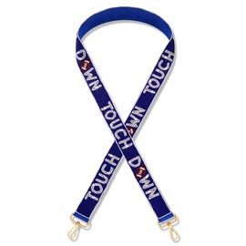 Beaded Purse Straps Game Day Purse Strap Replacement Crossbody Touch Down Purse Strap for Football Stadium Clear Bag Purse Handbag Game Day Outfits Accessories Gifts (White&Blue)