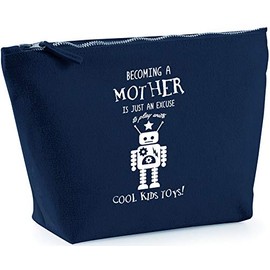 Hippowarehouse Becoming A Mother Is Just An Excuse To Play With Cool Kids Toys! printed make up cosmetic wash bag 18x19x9cm