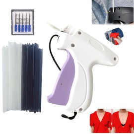 Quick Clothing Fixer, Quick Stitch Sewing Gun, Handheld Sewing Machine, Mini Quick Repair Garment Sewing Machine, with 5 Fine Needles 1000 Black & 1000 White Micro Fasteners