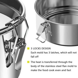 Flan Mold, Stainless Steel Flan Pan Mold with Lid(62 oz) Compatible with Instant Pot 6 qt [3qt, 8qt avail] Flanera Flan Maker Quesillera Molde Para Flan, Flaneras Moldes Con Tapa