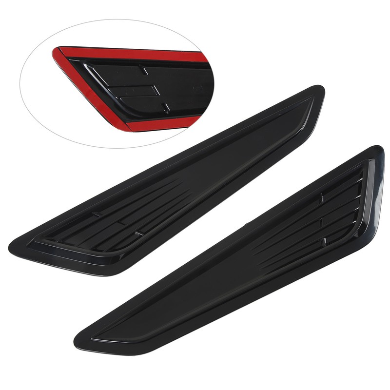 2 Pcs Hood Vent Cover Black Air Intake Dashboard Decorative
