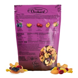 PREMIUM ORCHARD Berry Nutty Blend - Deluxe Mixed Nuts with Dried Cranberries, Golden Raisins, Blueberries | Healthy Trail Mix with Nuts, Mixed Berries