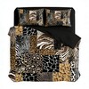 CCoutueChen Leopard Print Comforter Set King Size African Animal Fur