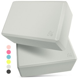 Greater Goods - Bloques de yoga de alta calidad para yoga, pilates, meditación o gris guijarro, (paquete de 2)