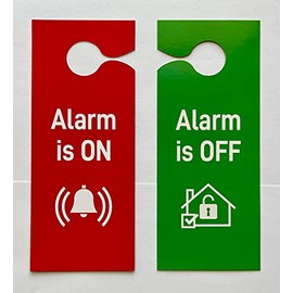 Alarm is ON/OFF Door Hanger for Home and Office (4 Door Hangers)