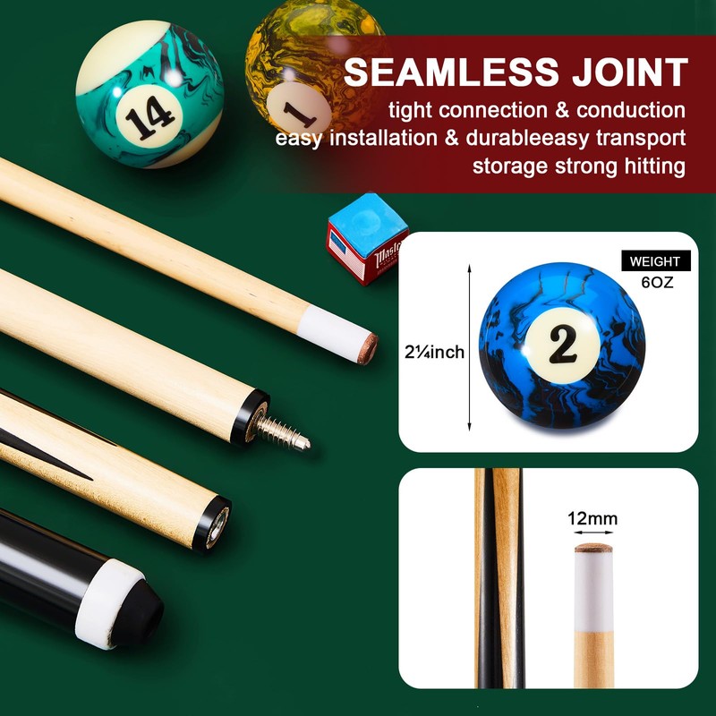 Outus 71 Pcs Pools Table Accessories Christmas Billiards Balls Gifts