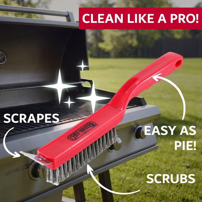 Chef Master 90044 Commercial Kitchen Hand Held Grill Brush