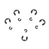 120 Pcs E-Type Snap Rings M1.5-M10 Manganese Steel Repair Parts
