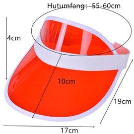 Norhogo Pack of 4 Sun Visors, Sun Hat, Unisex Transparent Plastic Sun Visor, 80s Sun Visor, Poker Beach Party Sun Visors for Golf, Tennis and Poker Parties, Colourful
