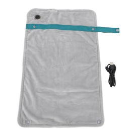 USB Heated Blanket with Temperature Control Mutipurpose Electric Heated Throw Warm Cozy Knee Heating Blanket Home Office Silver