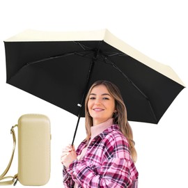 Outdoor Sun Umbrella, Upf 50+ Small Lightweight & Tiny Umbrella, Waterproof Outdoor Sun&rain Protection Umbrella, 35inch Open Diameter Portable Parasol for Girls, Women