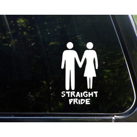 Diamond Graphics Straight Pride (4" x 6-1/2") Die Cut Decal Bumper Sticker for Windows, Cars, Trucks, Etc.
