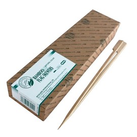 Spiedini in bambù da 25 cm, per grigliate, antipasti, frutta, cocktail, utensili da cucina ecologici, 100% bambù naturale, 100 pezzi
