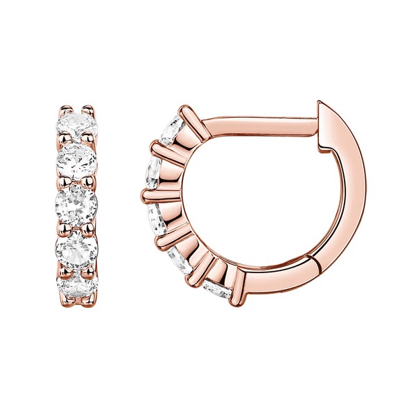PAVOI 14K Rose Gold Plated 2.5mm Wide Cubic Zirconia Cuff