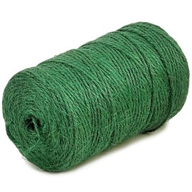PerkHomy Garden Twine Strong Natural Jute 400 Feet Long Green Twine for Gardening Tomato Climbing Plant Tie Floristry Crafts Gift Wrapping Packing Decor (Green 2mm * 400feet)