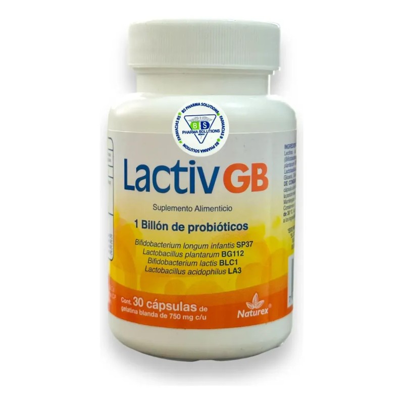 Lactiv Gb 1 Billón De Probióticos C/30 Cáps Naturex