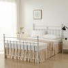 Tufted Dot Bed Skirt Queen Size,Ruffled Bed Skirt with Split