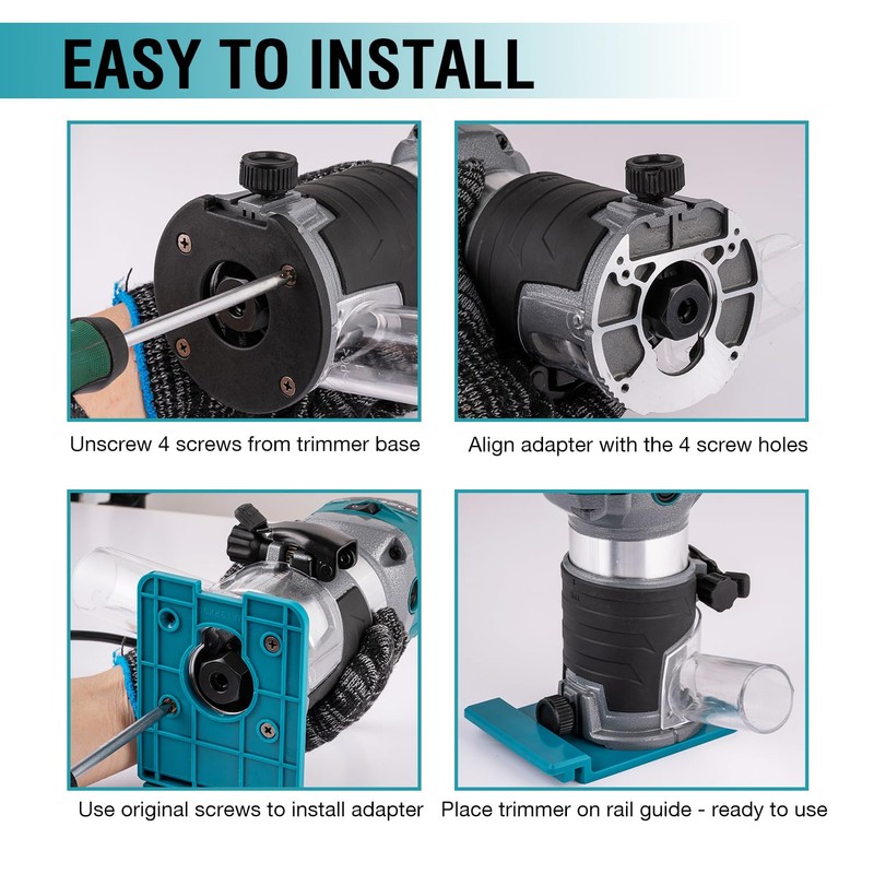 KATSU Tools Guide Rail Adapter Fits 18/21V Cordless Electric KATSU