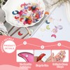 sourcing map 100 Pcs Crystal Charm, Glass Moon Crystal Beads