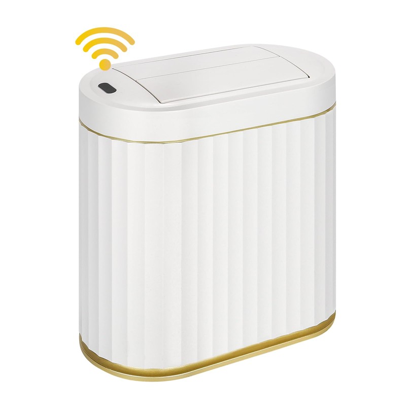 ELPHECO Bathroom Trash Can with Lid Butterfly, Motion Sensor Trash