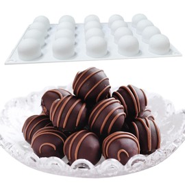 3D Silicone Sphere Molds,Sphere Chocolate Cookie Round Ball Mold