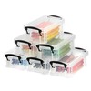 OGANAZI 12 PCS Clear Plastic Crayon Boxes with Snap Lids,