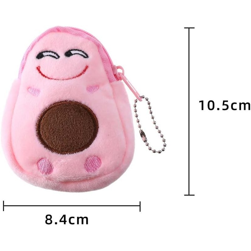 Green Plush Purses Fashion Children Small Coin Purse Cute Avocado