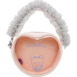 San-x Rilakkuma "Korilakkuma Kokokuma Feel" Heart Clear Pouch CA67201 Size: Approx. 5.5 x 6.5 x 2.0 inches (140 x 165 x 50 mm)