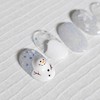 [Winter] Melting Snowman Handmade Nail Tips - Almond Midi /