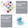 WOONEKY Nail Art Sequins Glitter Glitter Flakes for Nails Festival