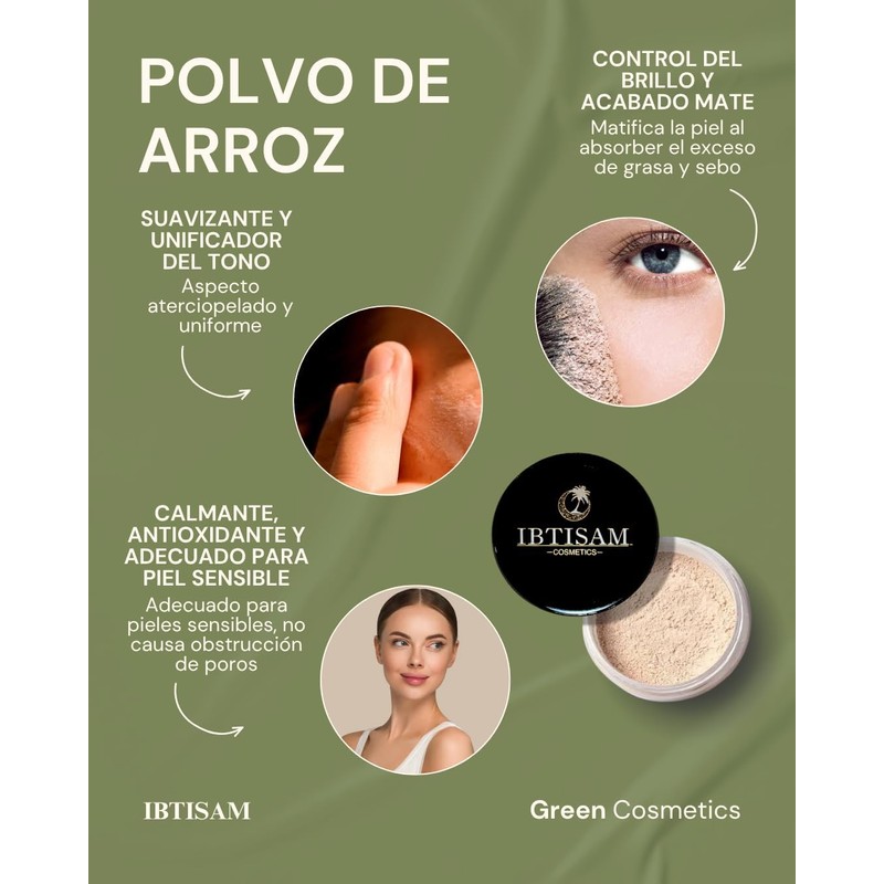 Kit de Maquillaje Básico para Mujer Ibtisam Cosméticos Naturales