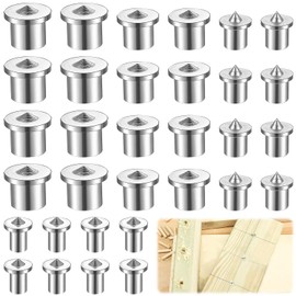 XTUDOU® Pack of 32 Wooden Dowels Centring Tips, Solid Dowel Centring Tips, for Wood Processing Wood Tenon Bit Tool (6/8/10/12 mm)