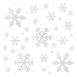 Sinwind 162 x Christmas Window Stickers: Snowflake & Star Designs, PVC Material, Waterproof, Red, Green, White, Ideal for Windows, Doors & Glass Facades
