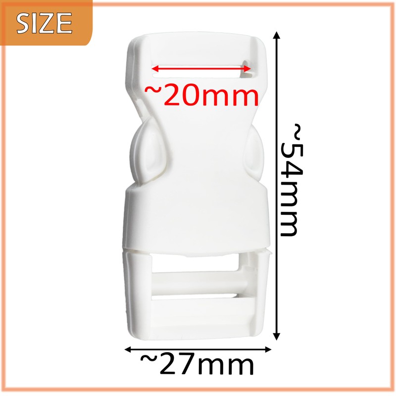 AERZETIX - 14er-Pack Schnallen, Schnellverschluss-Clips für Rucksäcke - 20 mm